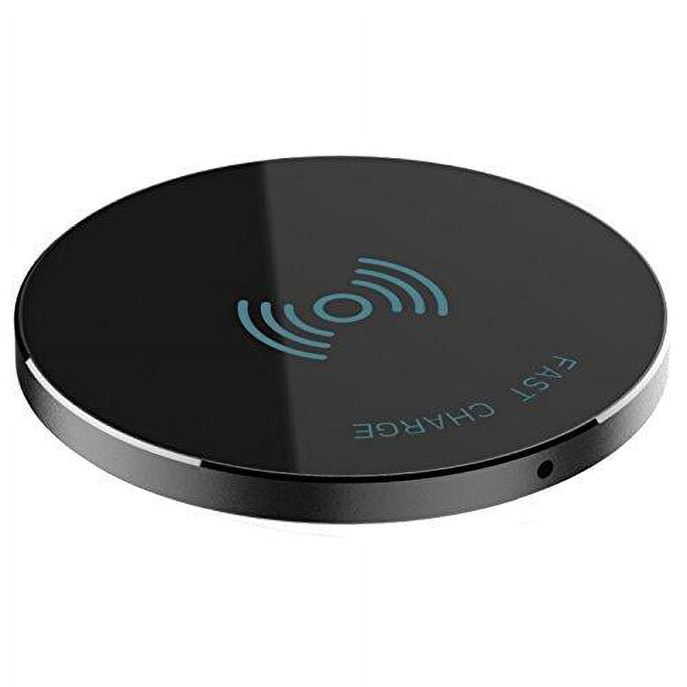 RNDs Fast Charge Wireless Charging Pad for Apple iPhone (8, 8 Plus, X, 10), Samsung Galaxy (S8, S8 Plus, S7, S6), Note 8, LG (G6, V30) and other QI Enabled Devices (QC Charger Included) (black)