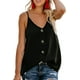 thumbnail image 1 of Camisolas sin mangas con cuello en V y botones sexys para mujer, blusas informales holgadas sin mangas, 1 of 4