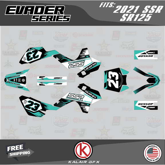 Kalair GFX Graphics Kit for SSR SR70, SR110 and SR125 (2021) Evader Series