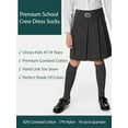 thumbnail image 3 of 3 Pack Kids Girls Unisex Soft Knee High School Uniform Dress Socks Seamless Toe Black White Navy Blue Burgundy, 3 of 5