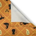 thumbnail image 4 of Ambesonne Ghost Valance Pack of 2, Cat Hat Bat Leaves Pumpkin, 54"X12", Orange Black Pale Yellow, 4 of 5