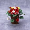 thumbnail image 4 of Fleurs Miniatures Simulées Réaliste Maison de Poupée Rose Décor de Bonsaï Rouge pour Micro Paysage, 4 of 8