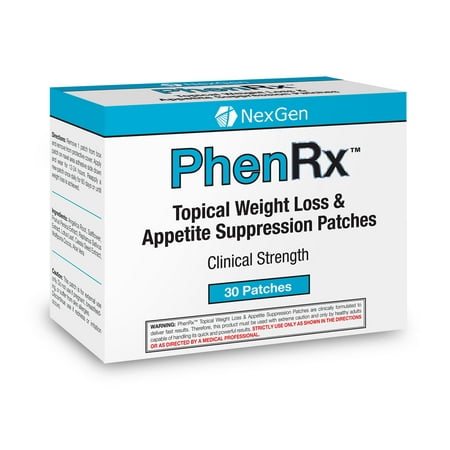 PhenRx Topical Patches - Advanced Formula Diet Patches for weight loss and appetite suppression  with sustained energy, focus, and mood (Best Diet For Lactose Intolerance)