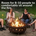 thumbnail image 4 of Sunnydaze Cosmic 42" Round Wood-Burning Bronze Finish Steel Fire Pit with Spark Screen, 4 of 14