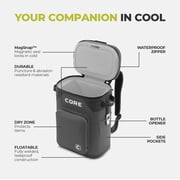 CORE 24 Can Climakeep Magnetic Soft Cooler, Leakproof Cooler, Waterproof Zipper, Charcoal