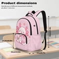 thumbnail image 7 of Xoenoiee Pink Axolotl Milk Tea Floral Pattern Kids Backpack for Girls Elementary Students Bookbag Middle School Bag Lightweight Waterproof Children Travel Bag Backpacks Laptop Bag, 17 Inch, 7 of 7
