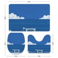 thumbnail image 3 of GZHJMY Bathroom Mat set of 3， Alone traveler enjoys a journey to summer seashore 3 Pieces Bath Mats Set for Bathroom, Non-Slip Washable Cover Floor Rug Decorations for Bathroom, 3 of 6