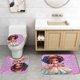 thumbnail image 5 of Juego de 4 cortinas de ducha para niña negra, diseño de mariposas de ballet rosa, decoración de baño para mujeres afroamericanas, tela impermeable, cortina de ducha morada y blanca, alfombrilla de, 5 of 7