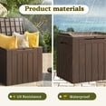 thumbnail image 3 of QISHENSHUI 31 Gallon Waterproof Outdoor Storage Box Resin Deck Box Lockable and UV Resistant for Patio Furniture,Garden Tools (Brown), 3 of 7