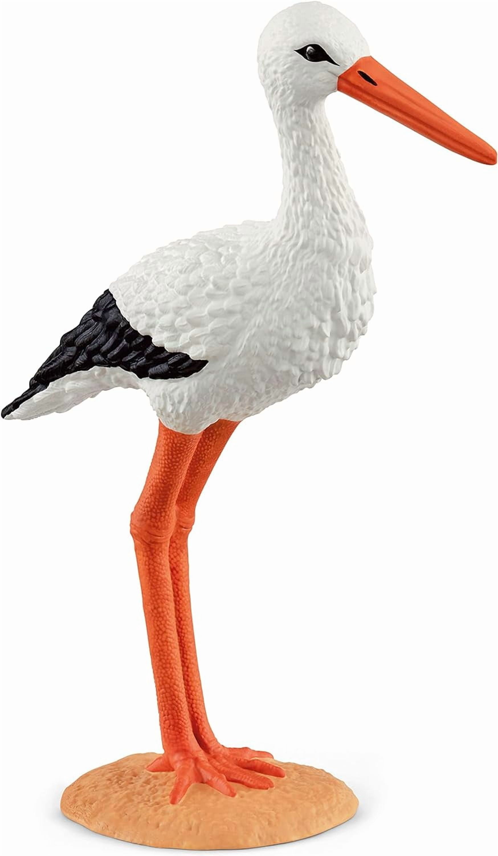 Schleich Farm World, Realistic Bird Animal Toys for Boys and Girls 3 and Above, Stork Toy Figurine, Ages 3+
