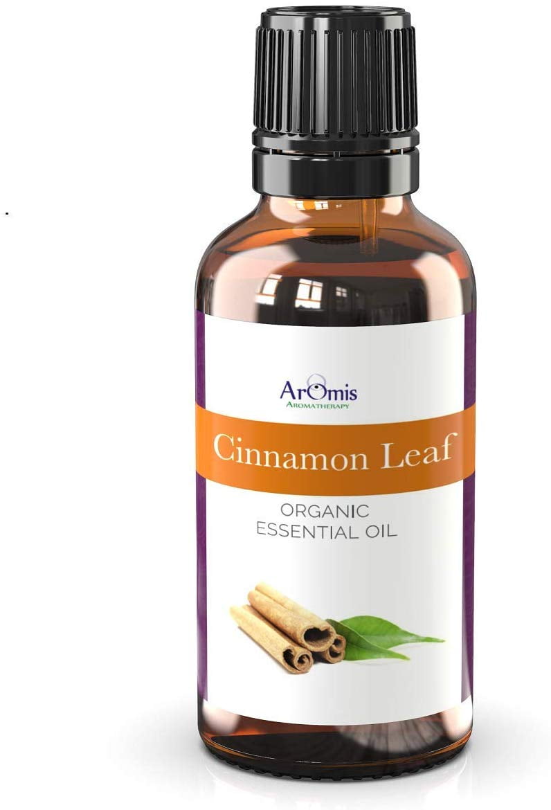 ArOmis Organic Cinnamon Leaf Essential Oil - USDA Certified - 100% Pure Therapeutic Grade - 30ml (1 fl oz), Undiluted, Premium, Oils Perfect for Aromatherapy Diffuser