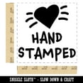 thumbnail image 2 of Hand Stamped Love Heart Self-Inking Rubber Stamp Ink Stamper - Blue Ink - Large 1-1/2 Inch, 2 of 7