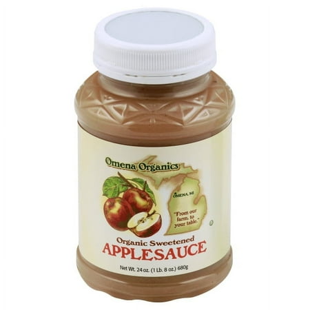 Omena Organics 1797067 24 oz Sweetned Organic Apple Sauce