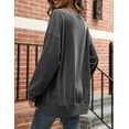 thumbnail image 3 of Fancyglim Sweatshirts for Women Crewneck Casual Long Sleeve Shirts Tunic Tops Dark Grey L, 3 of 6