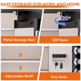 thumbnail image 2 of kavey 2.0 Cub Safe Box with Key Lock, Steel Security Lock Box with Solid Bolts & 2 Adjustables Shelves, Large Money Safe with Ammo Storage for Home Vaulables, 2 of 7