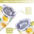 thumbnail image 5 of Lemon Cup with Handle and Straws 40 OZ Stainless Steel Travel Mug Birthday Present for Men Dad Son Husband Gifts for Him/Her Coffee Mugs, 5 of 7