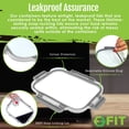 thumbnail image 7 of 1 & 2 & 3 Compartment Glass Meal Prep Containers (3 Pack, 35 Oz)- Food Storage Containers with GRAY Lids, Portion Control, BPA Free, Microwave, Oven and Dishwasher Safe, Airtight, Leakproof, 7 of 7