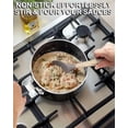 thumbnail image 4 of Nonstick Sauce Pan with Glass Lid, 1-Quart Saucepan Non Stick Small Cooking Milk Aluminum Pot, Black, 4 of 6