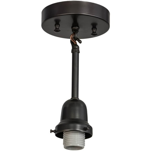 Meyda Lighting 5"W Craftsman Brown on Brass 1 LT Pendant Hardware 165816