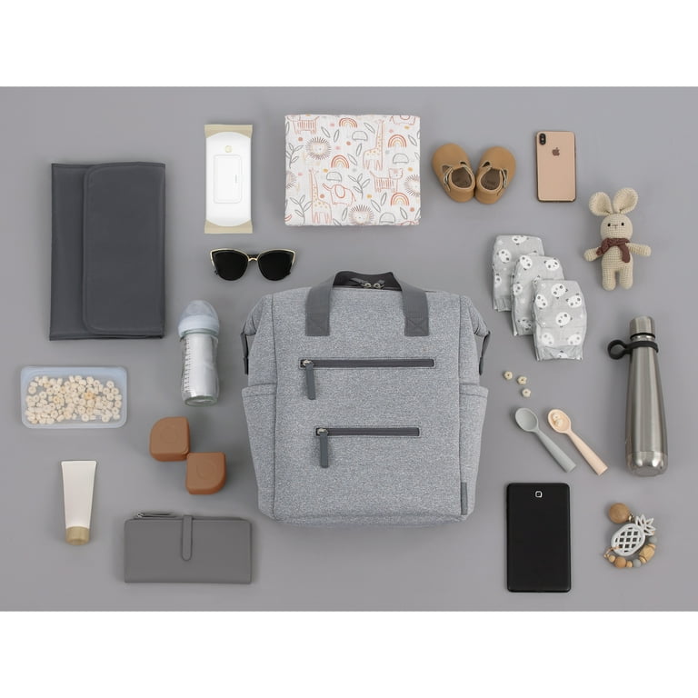Bananafish Studio Neoprene Back Pack Diaper Bag, Gray, Unisex