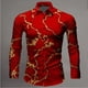 thumbnail image 2 of Camisa formal de manga larga con diseño de raL rojo para hombre, estilo callejero de gran tamaño, informal, original, con estampado 3D, estilo Harajuku, talla grande 5XL, 2 of 4