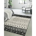 thumbnail image 2 of Rugs.com Moroccan Trellis Collection Rug – 9' x 12' Black And White Medium Rug Perfect For Living Rooms, Large Dining Rooms, Open Floorplans, 2 of 9