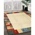thumbnail image 3 of Ahgly Company Machine Washable Indoor Rectangle Contemporary Sun Yellow Area Rugs, 4' x 6', 3 of 7