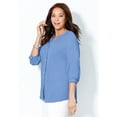 thumbnail image 3 of Catherines Women's Plus Size Light And Airy Y-Neck Blouse, 3 of 3