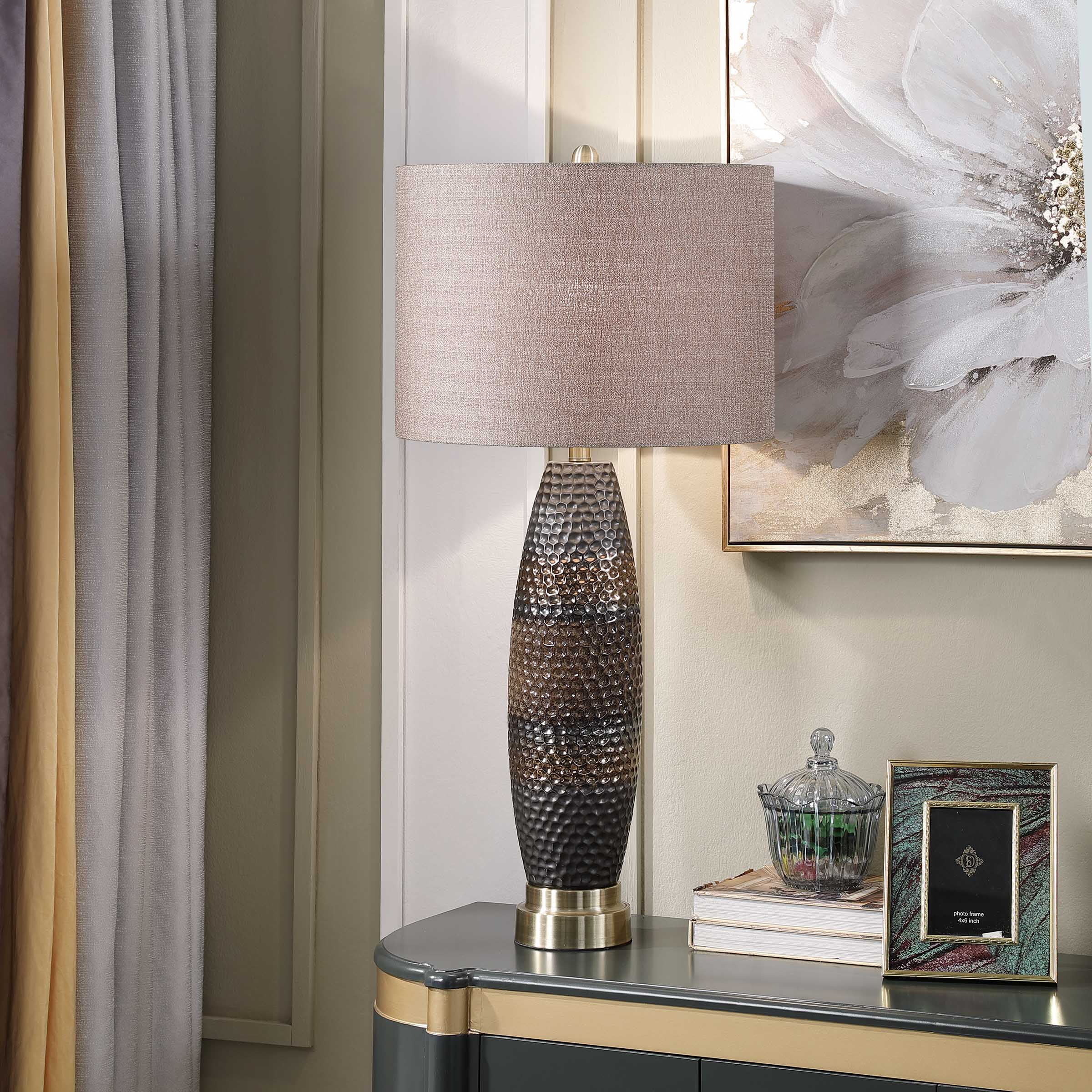 Grey and best sale gold table lamp