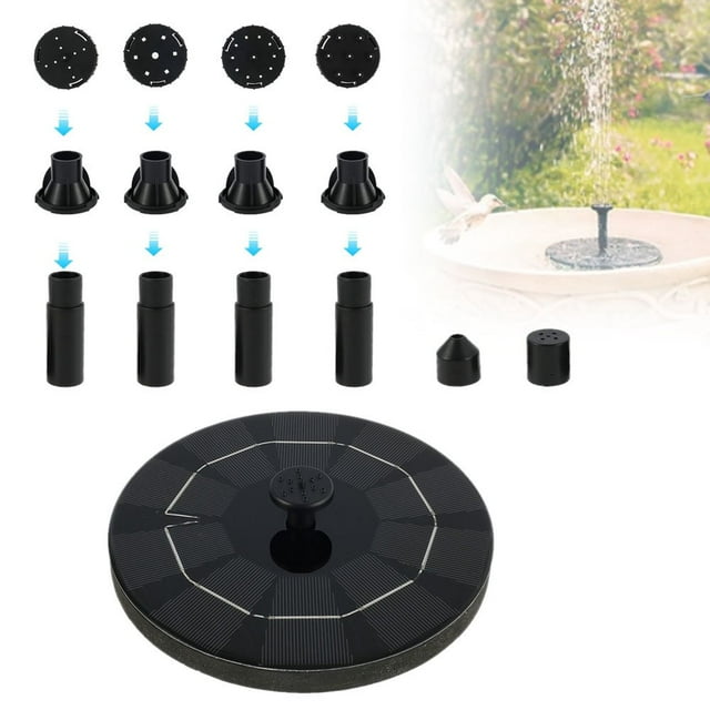 MesaSe Pompe de Fontaine Solaire 3 W pour Bain d'Oiseaux Mini Pompe à Eau Pompe Solaire Jardin Piscine Décoration Extérieure Autoportante Flottante Pompe de Fontaine à Eau à Énergie Solaire