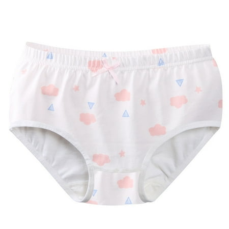 ATOGUTA Panties for Girls Girls Panty Briefs Cotton Training Undies White  Size 2T-10