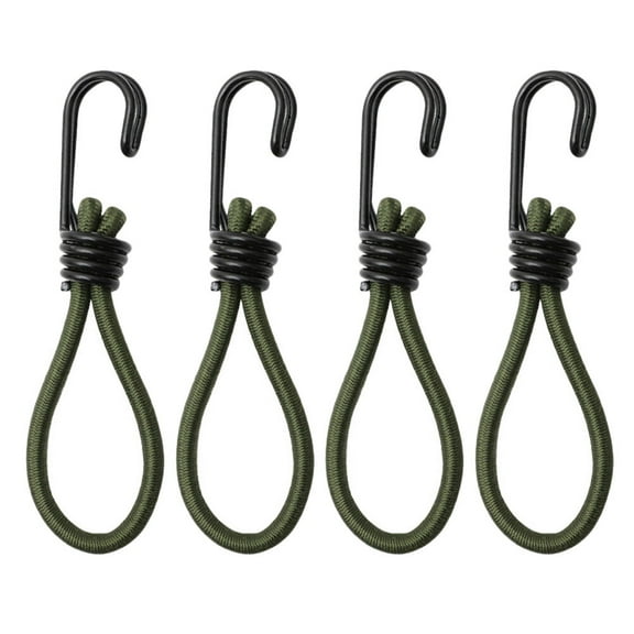 Jiandong Bungee Cord 4Pcs Heavy Duty Bungee Cord Tie Down Straps for Camping, Trucks, Boats(5.91X1.57X1.1Inch)