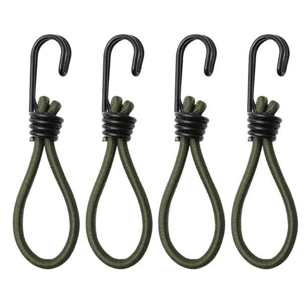 4 cuerdas elásticas para tienda de campaña, ganchos para exteriores, accesorios para tienda de campaña