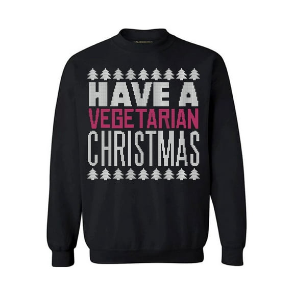 Vegetarian Christmas Sweatshirt Unisex Holiday Season Top Merry Xmas 2020 Vegan Sweater for Women Men