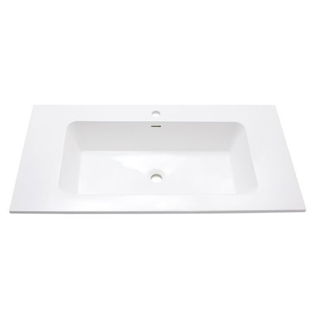 Integrated Bowl - Avanity VersaStone 39 in. Integrated Bowl Bathroom Sink