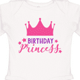 thumbnail image 4 of Inktastic Birthday Princess, Crown, Stars - Pink Purple Girls Long Sleeve Baby Bodysuit, 4 of 5