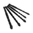 thumbnail image 4 of 5Pcs Drill Bit Cross Spear Head Hex Shank Drilling Tool Set Kit for Tile Concrete GlassBlack, 4 of 5