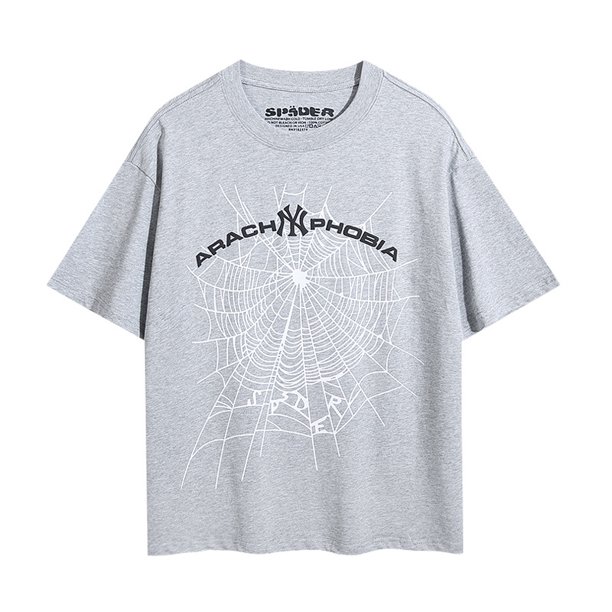 Sudadera con capucha rosa con la misma letra de espuma del cantante de hip-hop Sp5der Young Thug 5555556018 gris