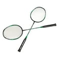 thumbnail image 4 of 2 Pcs Carbon Fiber Badminton Rackets Ultra Light Adult for Training Competition Recreation Green, 4 of 12