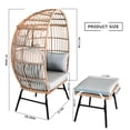 thumbnail image 4 of 2-Person Egg Chair with Strong Elasticity Wicker / Ideal for Garden Relax, 4 of 7
