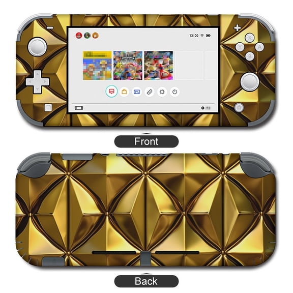 POBUDS Switch Skin | Sticker Wrap Vinyl Decal | Set Compatible with Nintendo Switch ( Switch Lite, Golden Metallic)