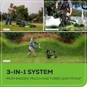 Greenworks 80V 25 Brushless Self-Propelled Dual Blade Mower, 5.0Ah Battery