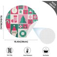 thumbnail image 4 of GZHJMY Christmas Elements Round Placemats Set of 1, Non-Slip PVC Table Mats Washable Heat Resistant Place Mats for Kitchen Dining Table Christmas Home Decor, 15.4 Inch Table Mat, 4 of 7