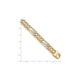 thumbnail image 3 of Mens Two Tone 14K White and Yellow Gold Link Bracelet in Polished 14K Yellow Gold (8.75 inches) for Men, 3 of 4