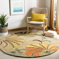 thumbnail image 2 of SAFAVIEH Soho Gibson Floral Wool Area Rug, Golden Olive, 3'6" x 5'6", 2 of 9