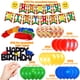 thumbnail image 3 of Paquete de decoración para fiestas, fiesta de cumpleaños con temática de bloques de construcción, 3 of 7