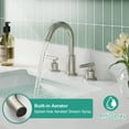 thumbnail image 6 of ANGELES HOME Widespread Bathroom Faucet 3 Hole, Brushed Nickel Bathroom Sink Faucet, 2 Handle Bathroom Faucet, Bath Faucet, 6 of 12