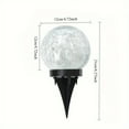 thumbnail image 6 of [4pcs Solar Lights] 4pcs Solar Powered Crack Glass Ball Outdoor Lights | Garden Pathway Lights with Ground Stakes, 2-Hour Charge 6-8 Hour Use | Deal for Valentine's Day Wedding Decor Patio Lawn, 6 of 12
