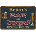 thumbnail image 1 of Brian's Green Bar & Tavern Rustic Sign 8 x 12 High Gloss Metal 208120047167, 1 of 1