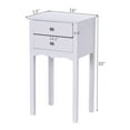 thumbnail image 2 of Gymax 2 PCS Side Table End Accent Table Night Stand W/ 2 Drawers White, 2 of 10